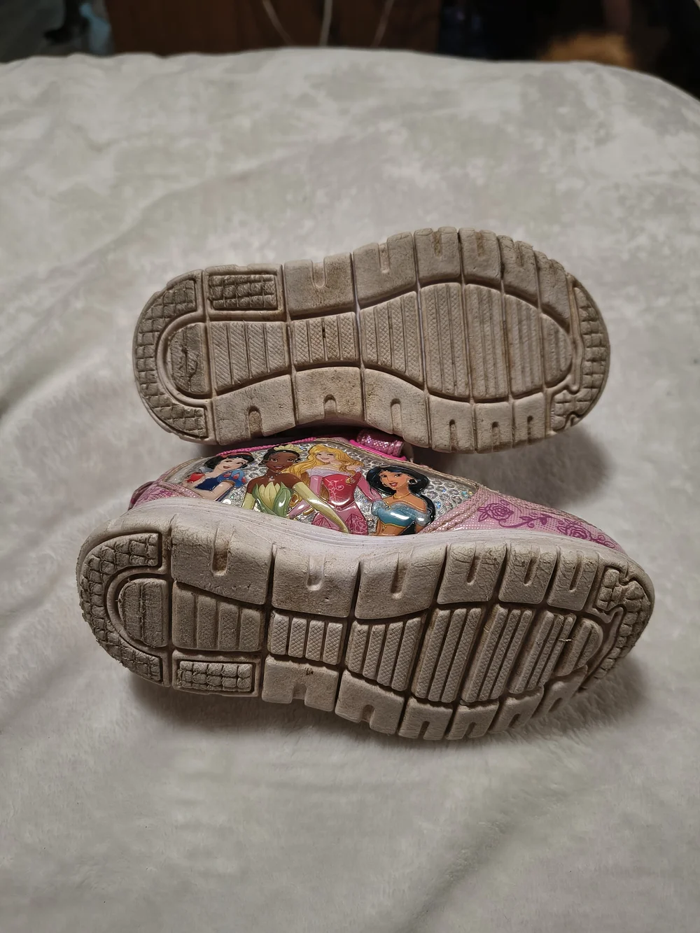 Girls' Pink Sparkle Princess Light-Up Sneakers